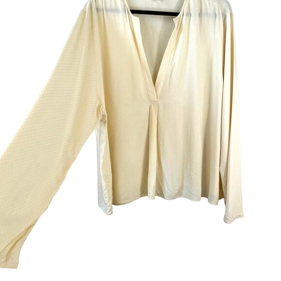 Treasure & Bond Nordstrom Womens Long Sleeve Blouse Top Yellow Size XL with FLAW - Picture 4 of 8